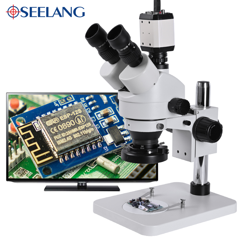 Stereo Trinocular Microscope Pcb - Microscopio stereo 3.5-90X di livello industriale
