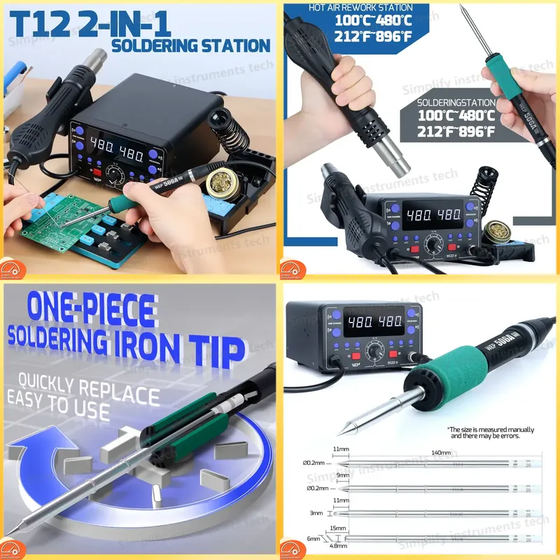 Stazione di Saldatura 775W 2 i - Hot Air Rework Station T12 recensione e prezzo